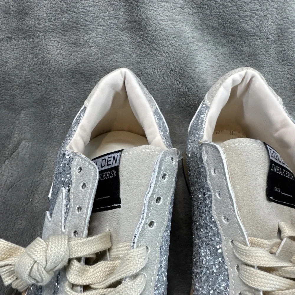 Golden Sneakers Gold S Star Women 7.5 EU 24 Glitter Skateboarding - Picture 3 of 12